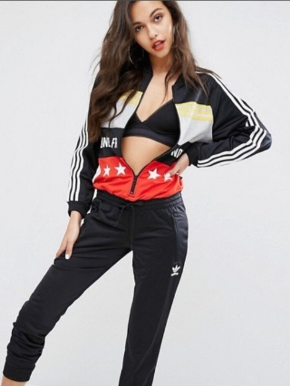 Rita Ora X adidas sporty jumpsuit size L EUC